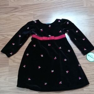 NWT Circo Size 2T Red Black Holiday Dress for toddlers